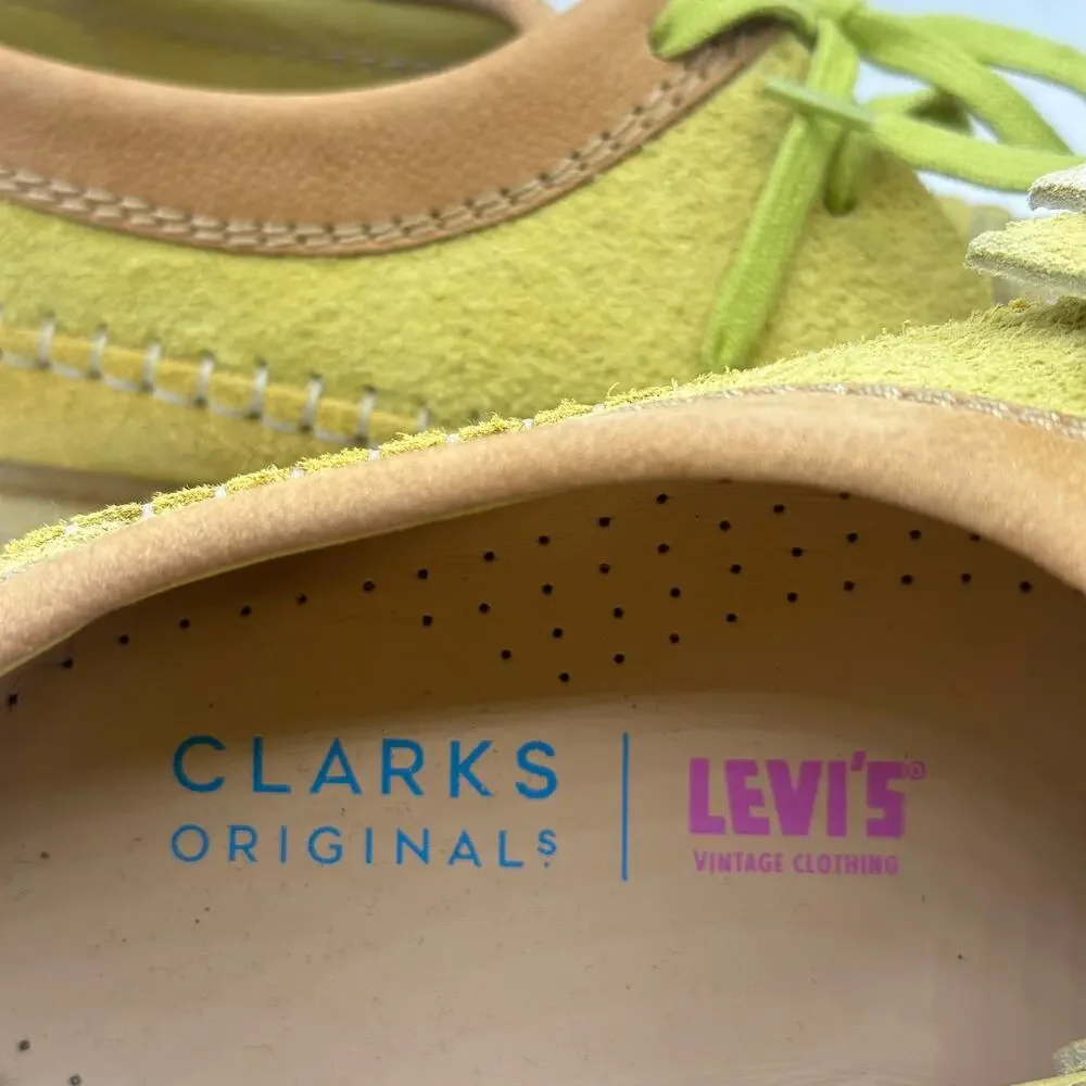 CLARKS x LEVIS Weaver Suede Shoes Sand Yellow Sz 10.5